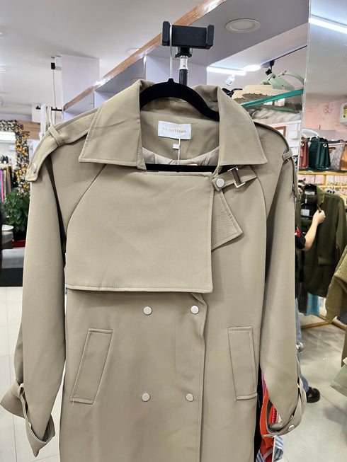 Double Breasted Vintage Fitted Long Coat